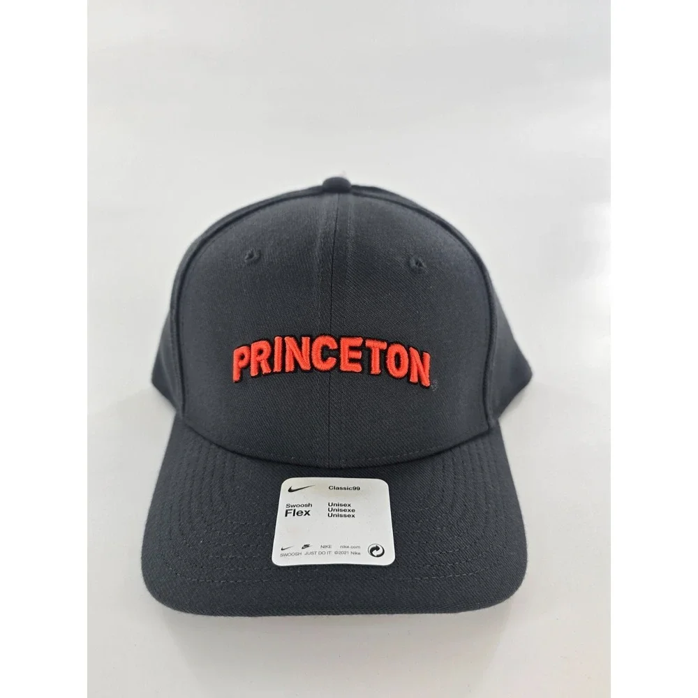 Nike Princeton Tigers Hat Unisex OSFM Gray Classic99 Stretch Dri-Fit Swoosh Flex